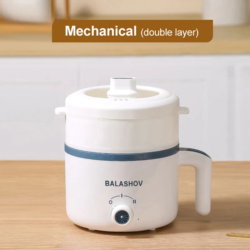 1.7L Electric Rice Cooker with Steamer Basket – Non-Stick Multi Cooker for Rice, Soup & Porridge