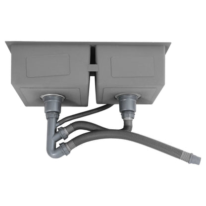 Drop In Stainless Steel Double Bowl Kitchen Sink with Drain Basket & Drainage Filters