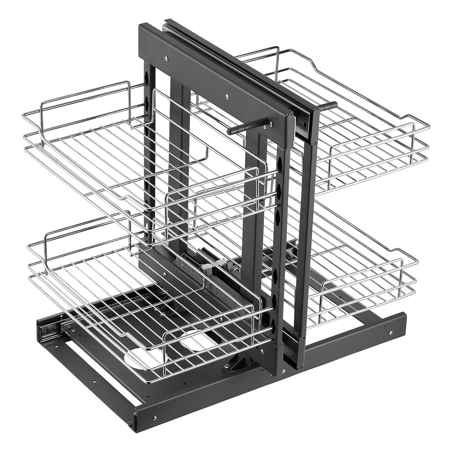 Blind Corner Pull Out Cabinet Organizer with 4 Tier Sliding Storage Baskets for Kitchen Cabinets