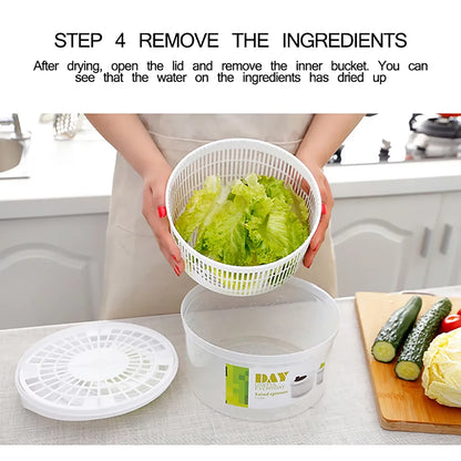 Salad Spinner Lettuce Washer & Vegetable Dryer Bowl for Fruits and Leafy Greens