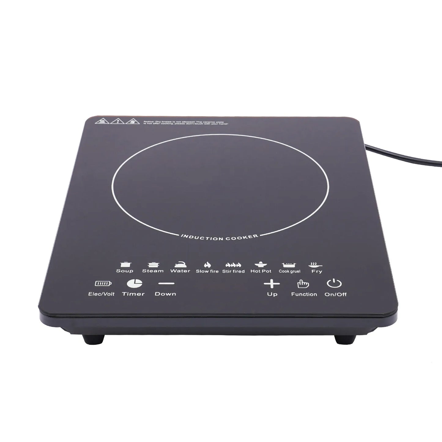 750W Portable Induction Cooktop with 8 Power Levels, Touch Control & 180-Minute Timer