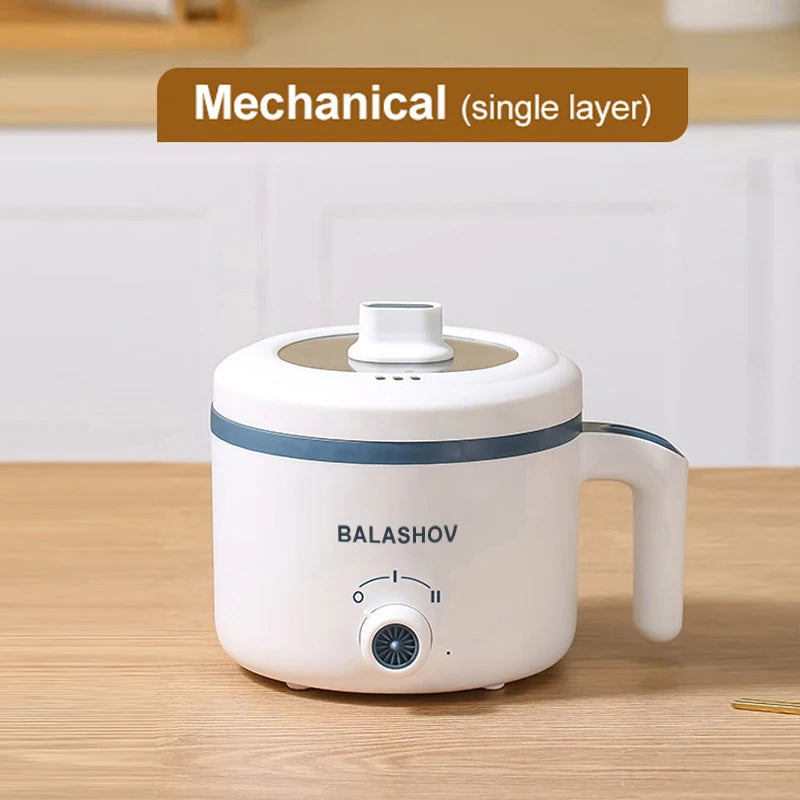 1.7L Electric Rice Cooker with Steamer Basket – Non-Stick Multi Cooker for Rice, Soup & Porridge