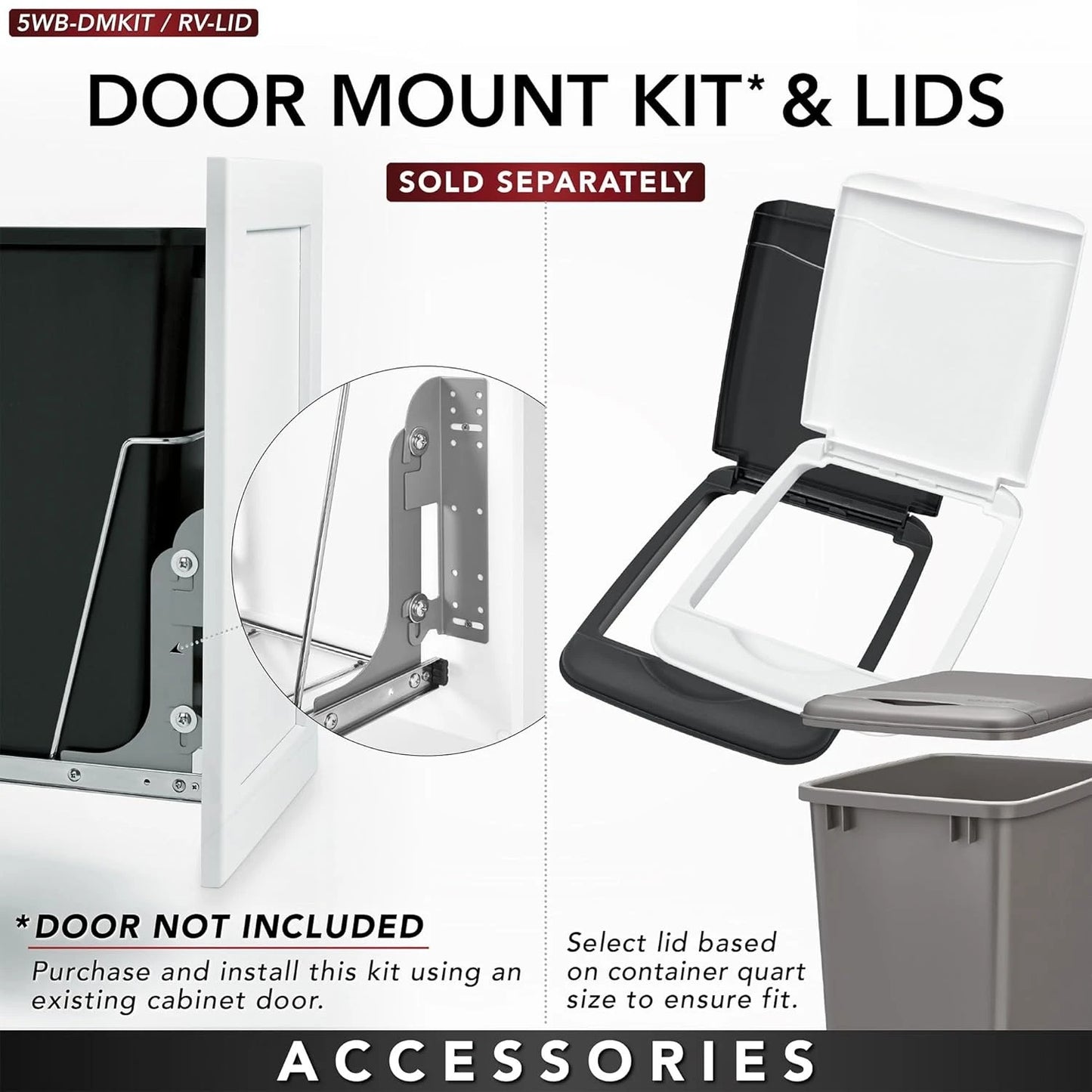 Double Pull Out Trash Can for Kitchen Cabinet with Soft Close Slides – 35 Qt Dual Recycling Bin