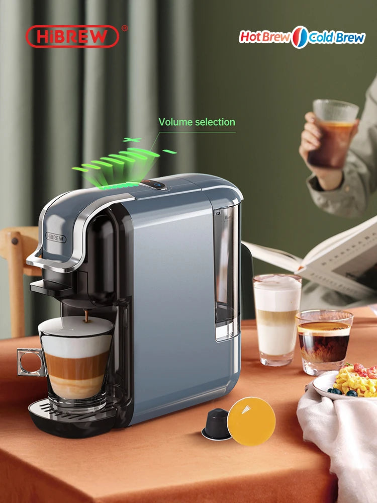 5-in-1 Capsule Espresso Coffee Machine with Hot & Cold Brew