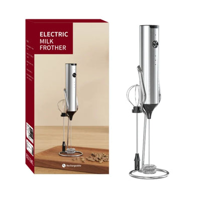 Rechargeable Electric Milk Frother & Coffee Whisk with 3 Speeds, USB-C Portable Foam Maker
