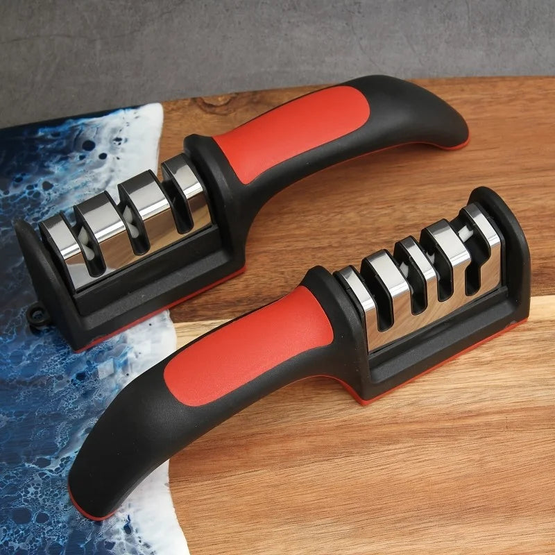 3 in 1 Stainless Steel Knife Sharpener Tool for Kitchen Knives & Chef Knives