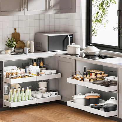 Expandable Pull Out Cabinet Organizer Shelf for Kitchen & Under Sink Storage