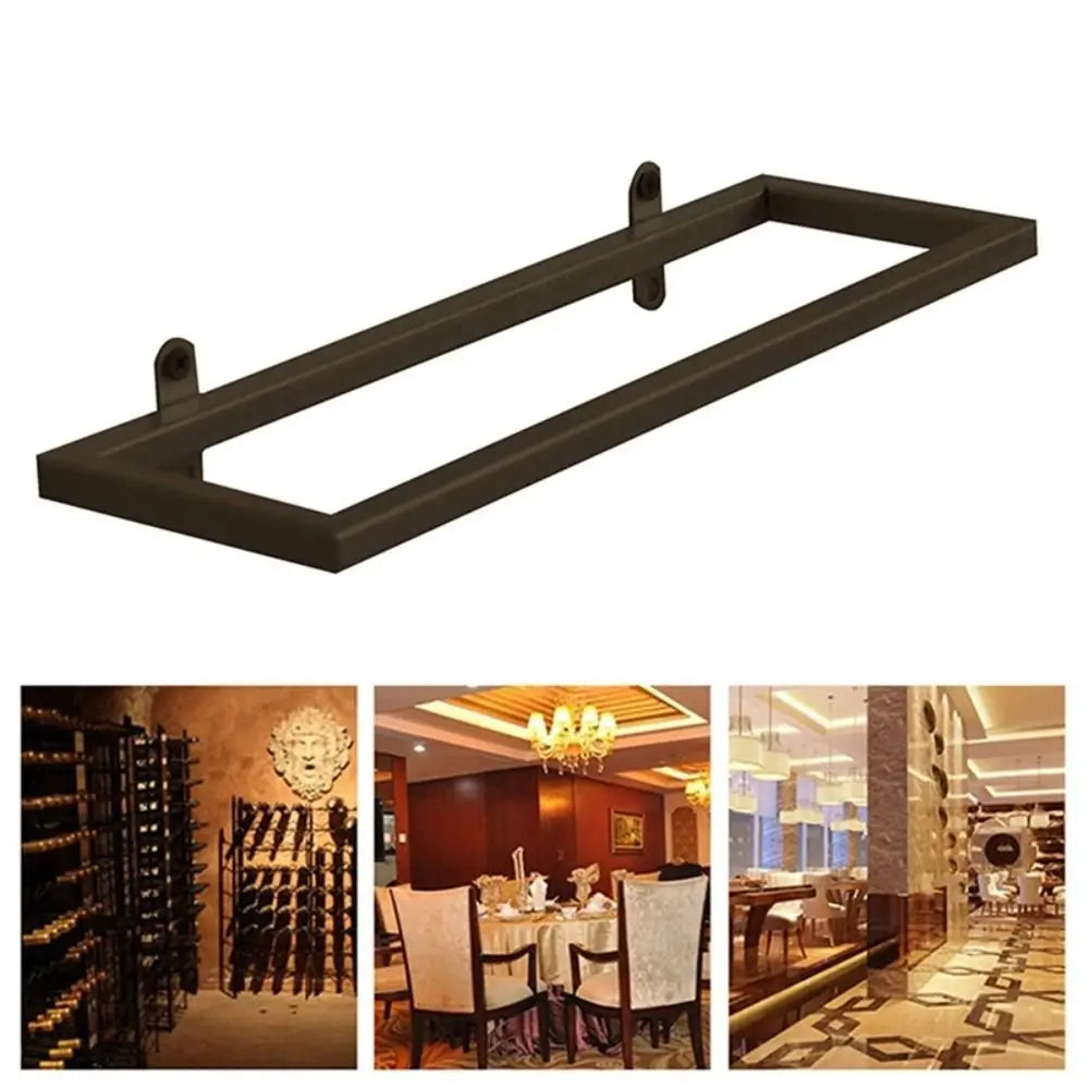 Wall Mounted Under Cabinet Wine Rack – Metal Hanging Wine Bottle Holder for Kitchen & Bar
