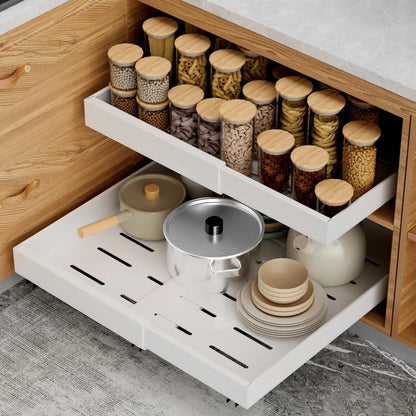 Expandable Pull Out Cabinet Organizer Shelf for Kitchen & Under Sink Storage