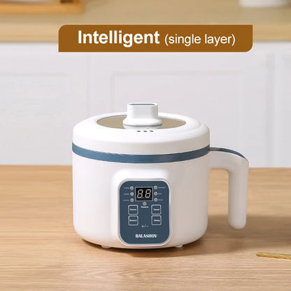1.7L Electric Rice Cooker with Steamer Basket – Non-Stick Multi Cooker for Rice, Soup & Porridge