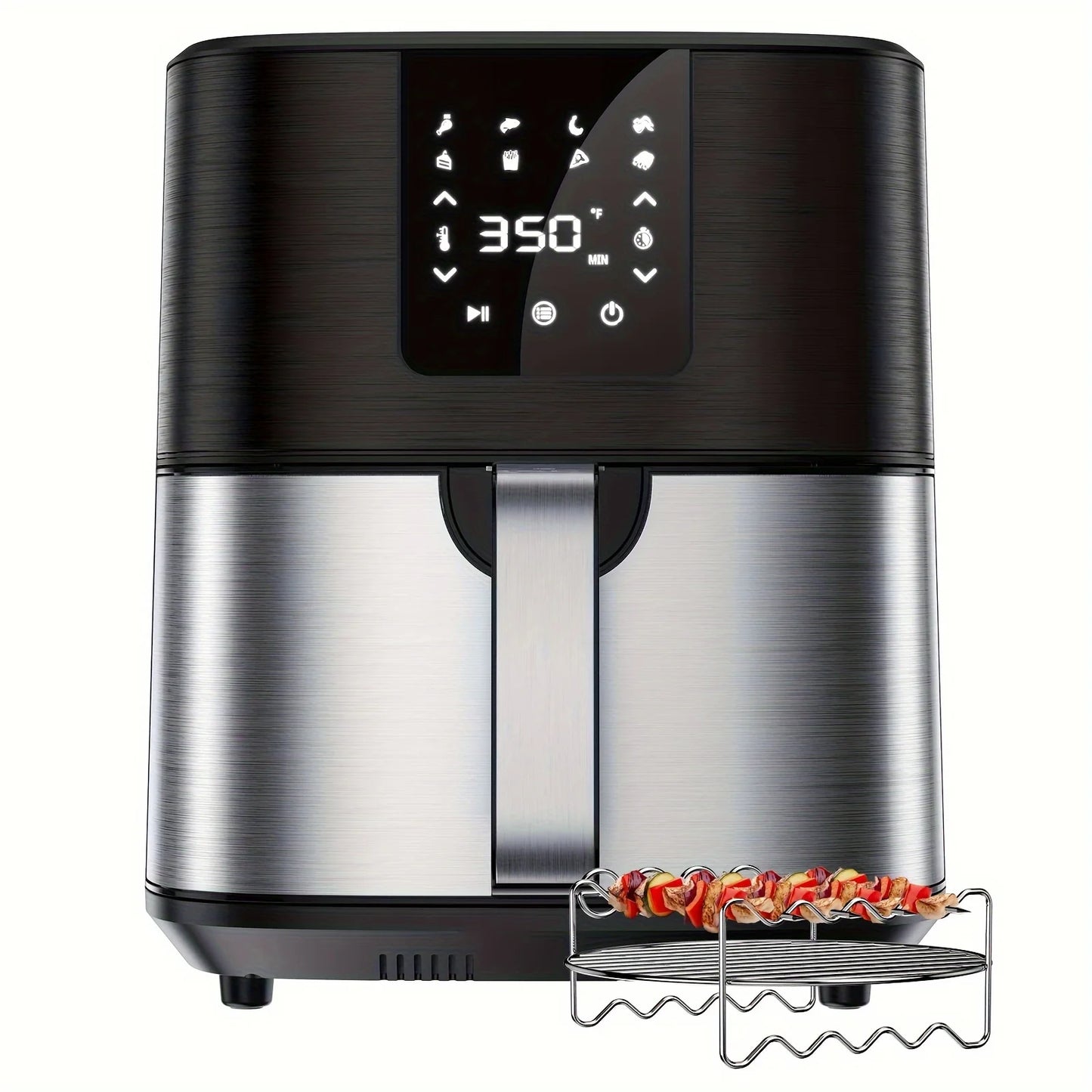 7QT Digital Air Fryer 1500W with 8 Preset Cooking Programs & Touch Screen Control