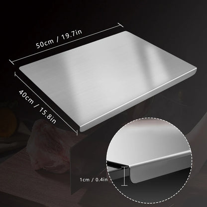 304 Stainless Steel Cutting Board for Kitchen Food Prep & Meal Preparation