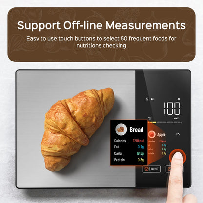 Smart Digital Kitchen Food Scale with Calorie Counter & Nutrition Tracking App