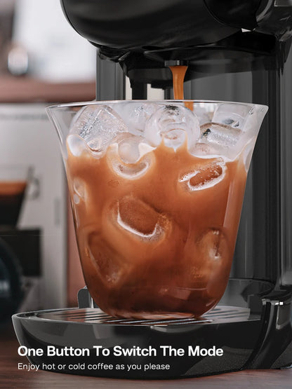 5-in-1 Capsule Espresso Coffee Machine with Hot & Cold Brew