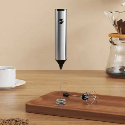 Rechargeable Electric Milk Frother & Coffee Whisk with 3 Speeds, USB-C Portable Foam Maker