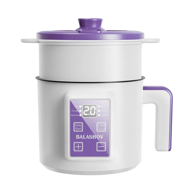 1.7L Electric Rice Cooker with Steamer Basket – Non-Stick Multi Cooker for Rice, Soup & Porridge