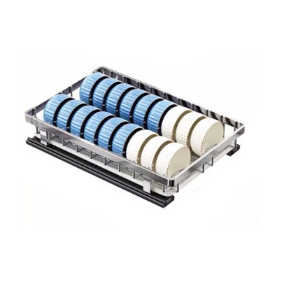 Pull Out Stainless Steel Dish Drying Rack with Drain Tray for Kitchen Cabinet Storage