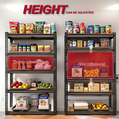 72 Inch Heavy Duty Garage Storage Shelving Unit with Adjustable Metal Shelves