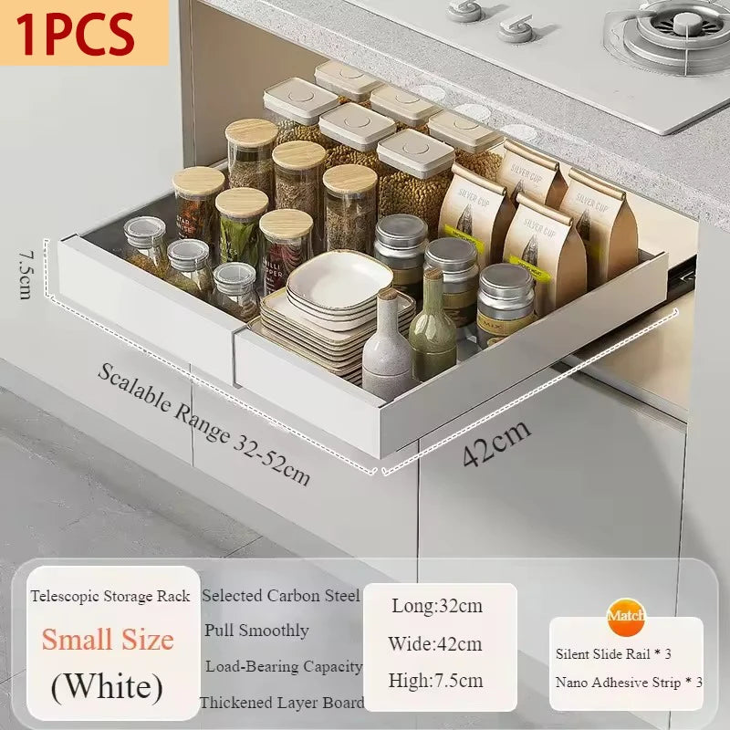 Expandable Pull Out Cabinet Organizer Shelf for Kitchen & Under Sink Storage