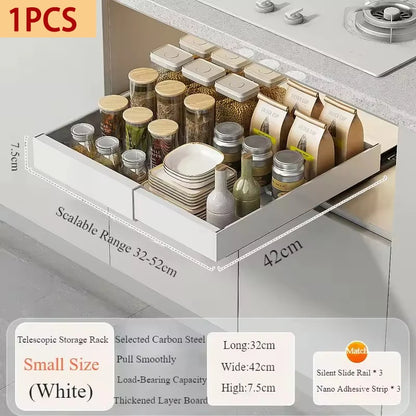 Expandable Pull Out Cabinet Organizer Shelf for Kitchen & Under Sink Storage