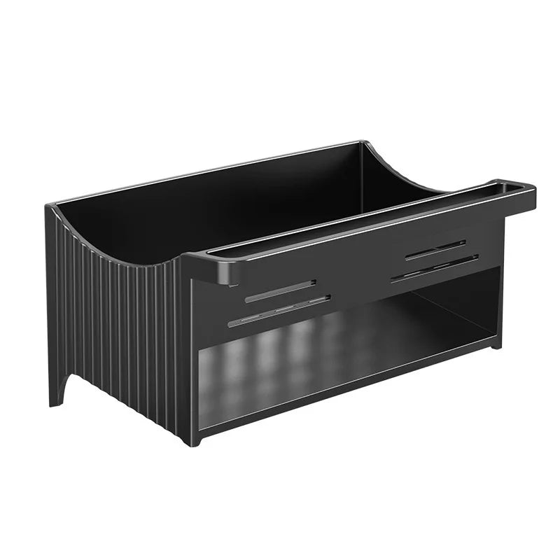 Auto Drain Sink Caddy Organizer with Soap Sponge Holder & Towel Rack for Kitchen & Bathroom