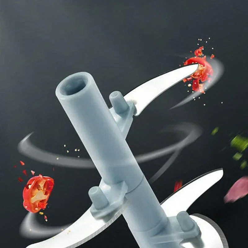 Manual Vegetable Chopper & Garlic Crusher with Stainless Steel Blades Food Processor