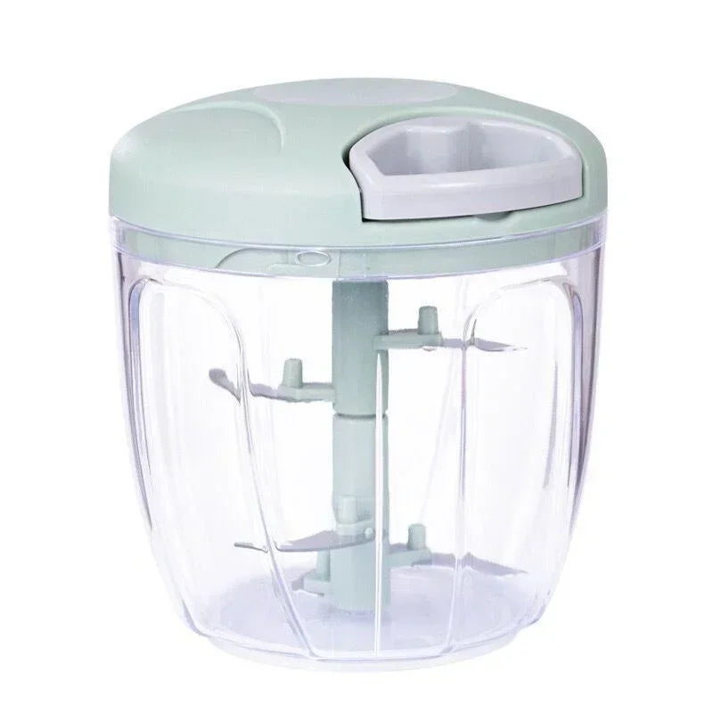 Manual Vegetable Chopper & Garlic Crusher with Stainless Steel Blades Food Processor