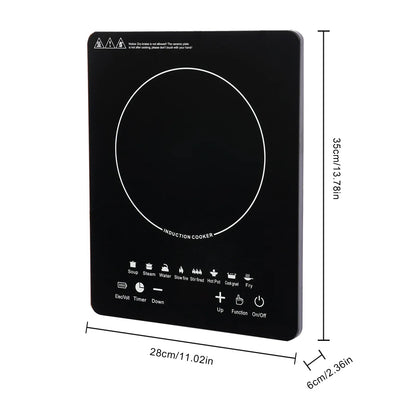 750W Portable Induction Cooktop with 8 Power Levels, Touch Control & 180-Minute Timer