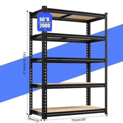 72 Inch Heavy Duty Garage Storage Shelving Unit with Adjustable Metal Shelves