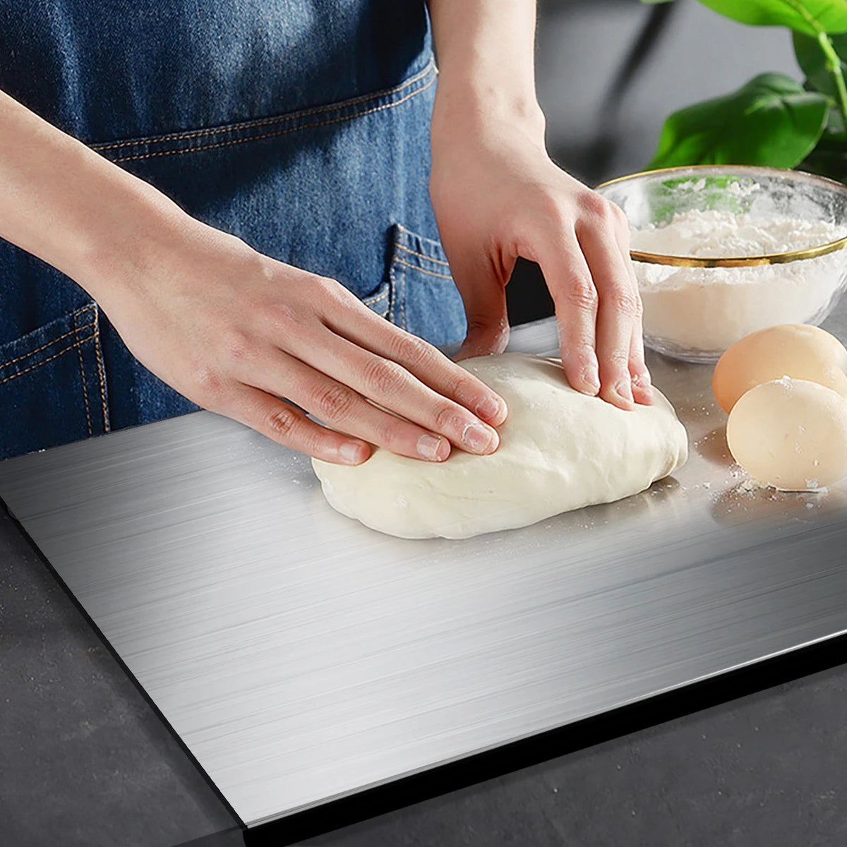 304 Stainless Steel Cutting Board for Kitchen Food Prep & Meal Preparation