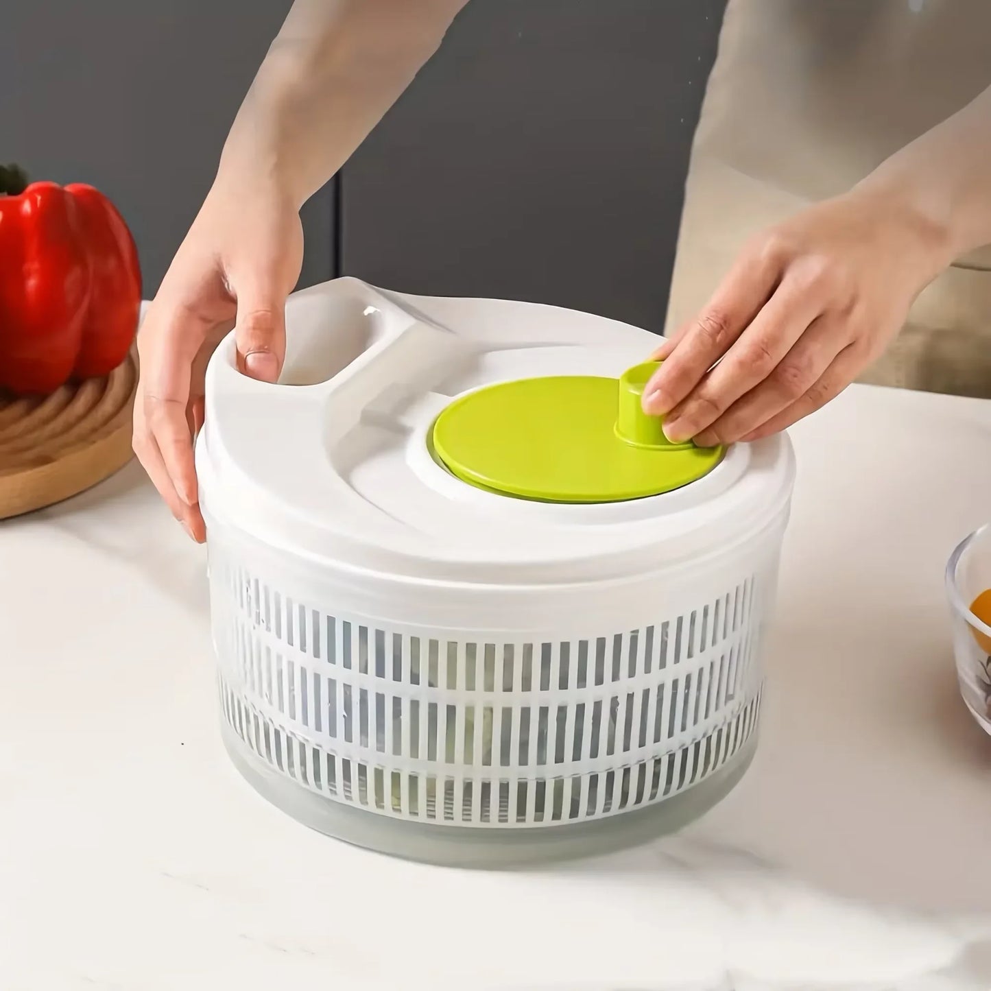 Salad Spinner Lettuce Washer & Vegetable Dryer Bowl for Fruits and Leafy Greens