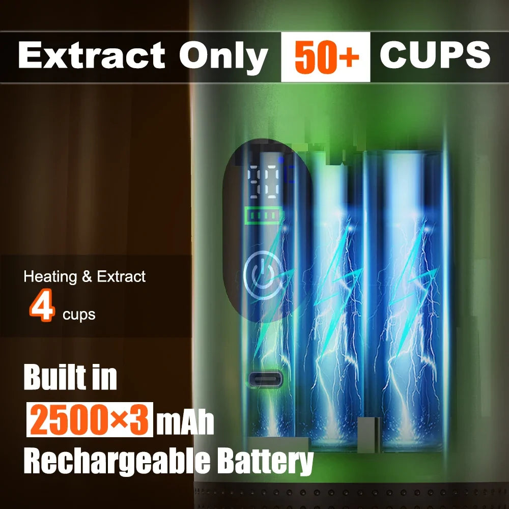 3-in-1 Portable Espresso Coffee Maker with Digital Display, Capsule & Ground Coffee Compatible, 20 Bar Pressure