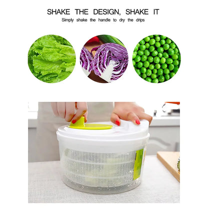 Salad Spinner Lettuce Washer & Vegetable Dryer Bowl for Fruits and Leafy Greens