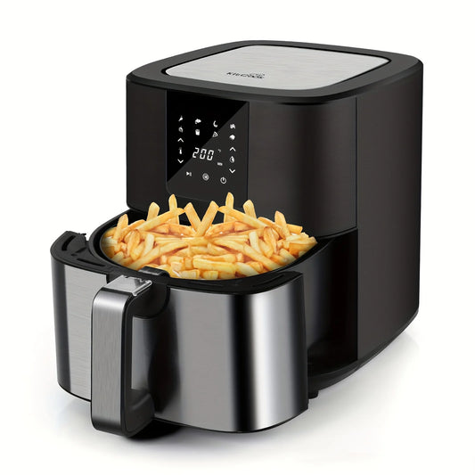 7QT Digital Air Fryer 1500W with 8 Preset Cooking Programs & Touch Screen Control