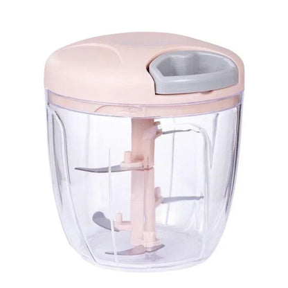 Manual Vegetable Chopper & Garlic Crusher with Stainless Steel Blades Food Processor