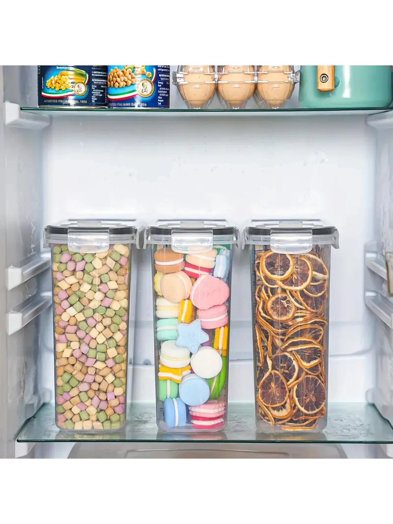 4 Pack 4L Airtight Food Storage Containers with Lids for Rice, Cereal, Pasta & Pantry Organization