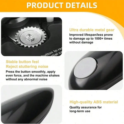 One-Touch Electric Can Opener with Smooth Edge Cutting
