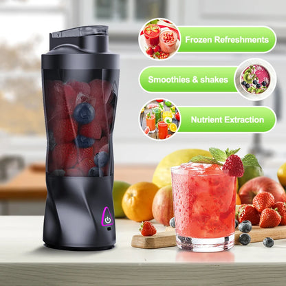 700ML Portable USB Rechargeable Blender Bottle for Smoothies, Protein Shakes & Fresh Juice