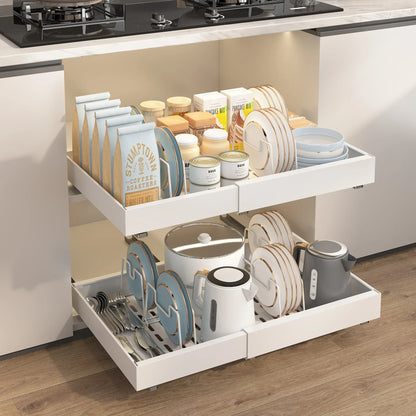 Expandable Pull Out Cabinet Organizer Shelf for Kitchen & Under Sink Storage