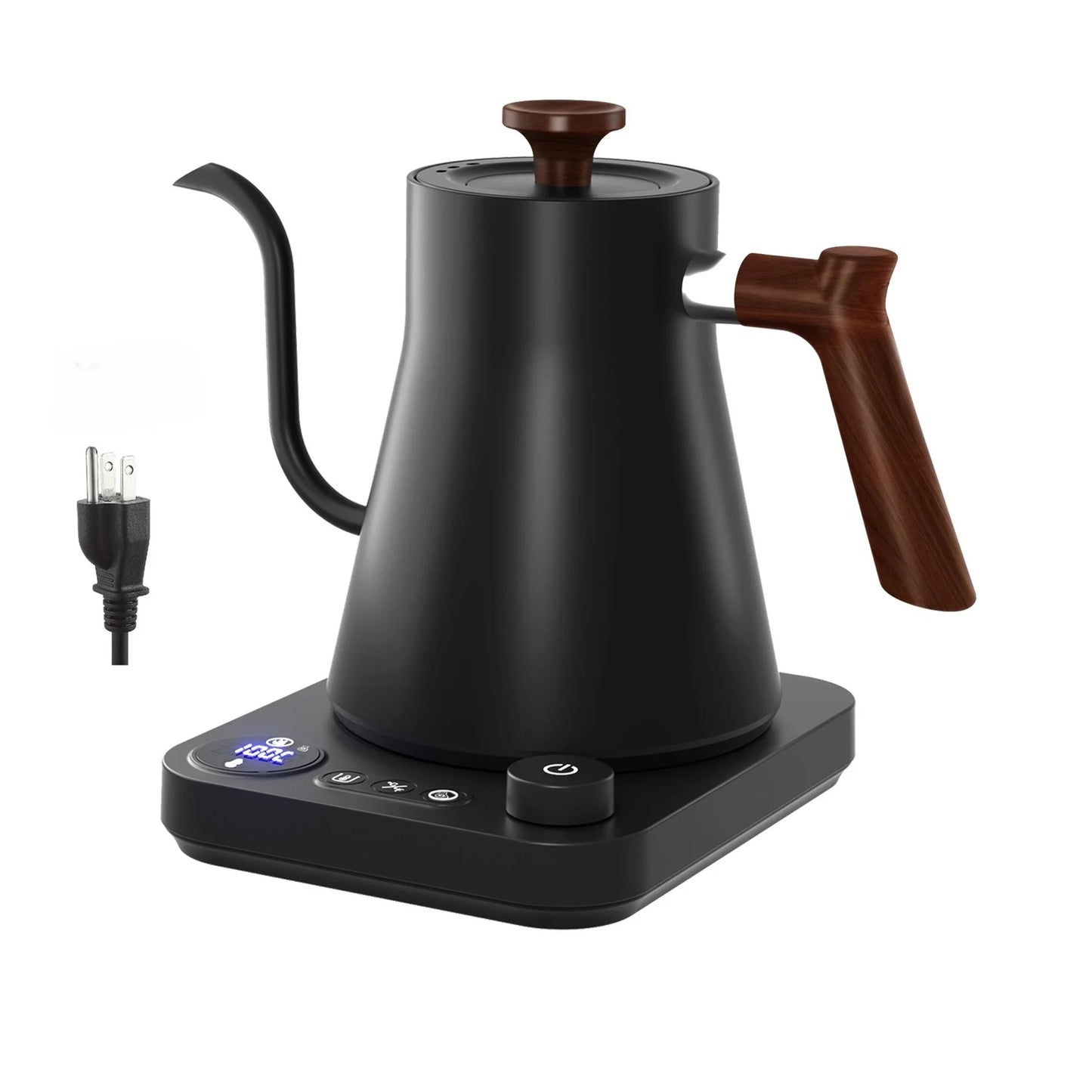 900ML Electric Gooseneck Kettle with Temperature Control for Pour Over Coffee & Tea